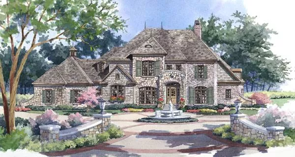 image of french country house plan 8360